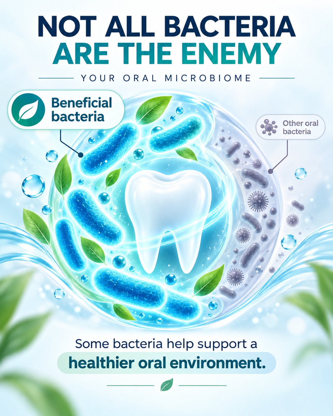 Not all bacteria are the enemy: beneficial bacteria and other oral bacteria